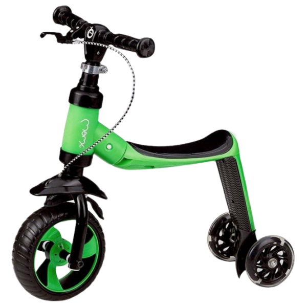 Trotinetă pentru copii cu trei roți MoMi Elios (ROBI00031) Green 2 ani, 25 kg, Din plastic cu silicon photo 3