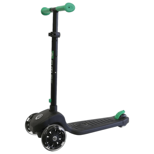 Trotinetă pentru copii cu trei roți Qplay Future Eco (644374) Green 3 ani, 50 kg, Din silicon photo 1