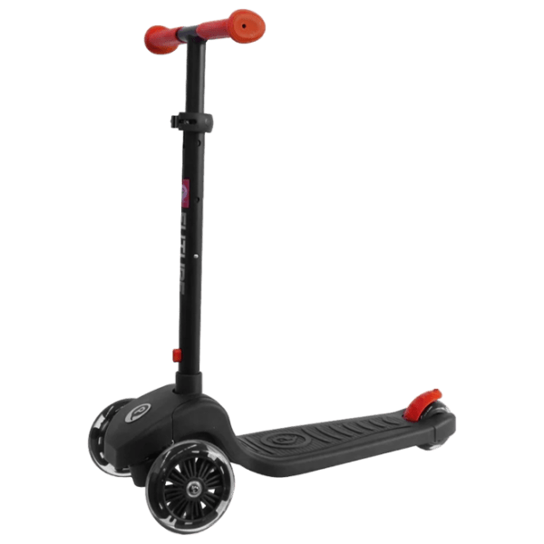 Детский трёхколёсный самокат Qplay Future Eco (644385) Красный 3 года, 50 кг, Силиконовые photo 1