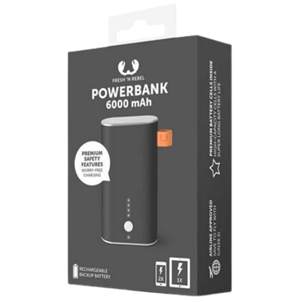 Power Bank 6000 мАч Fresh 'N Rebel 1 Port Черный  photo 2