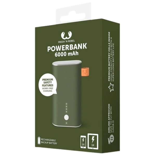 Power Bank 6000 мАч Fresh 'N Rebel 1 Port Зеленый  photo 3