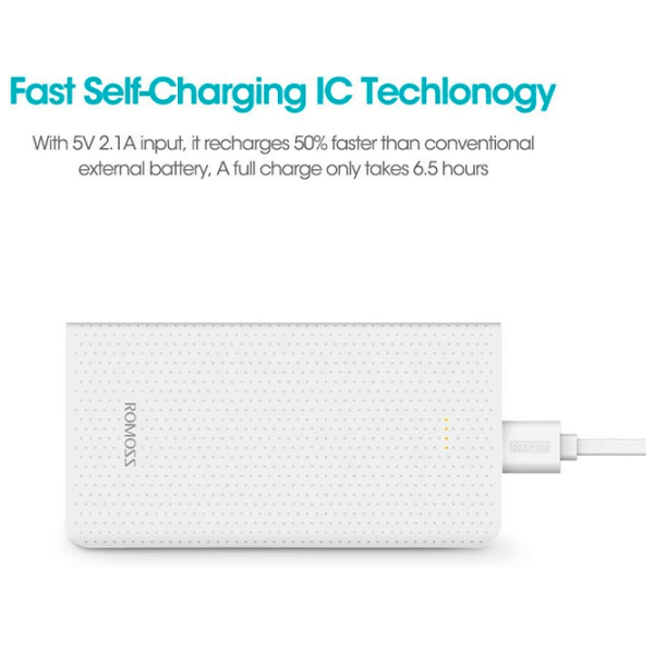 Power Bank 10000 мАч Romoss Sense 10 Белый  photo 5