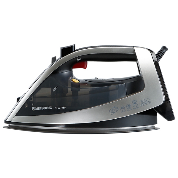 Fier de călcat Panasonic NI-WT980LTW Black 2800 W, 50 g/ min, 0.35 l, Ceramică photo 2