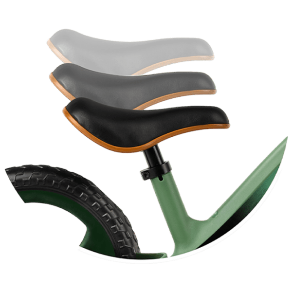 Bicicletă MoMi MIZO 12" Green Black Aluminiu / Pentru copii photo 4