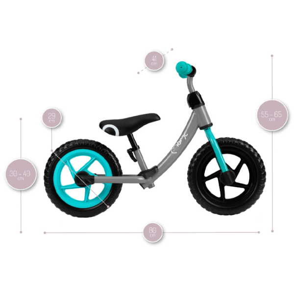 Bicicletă MoMi ROSS 12" Blue Turquoise Oțel / Pentru copii photo 7