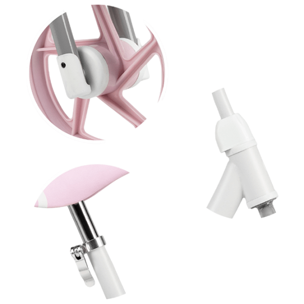 Bicicletă MoMi ROSS 12" Pink White Oțel / Pentru copii photo 6