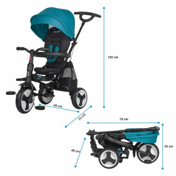 Triciclu Coccolle Spectra Plus Blue Oțel/ Pentru copii photo 7