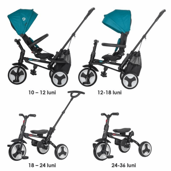 Triciclu Coccolle Spectra Plus Blue Oțel/ Pentru copii photo 8