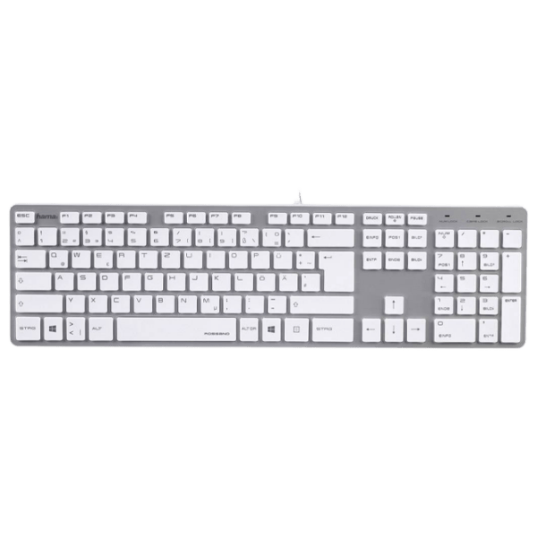 Tastatură Hama Rossano White Home and Office, Cu fir photo 1