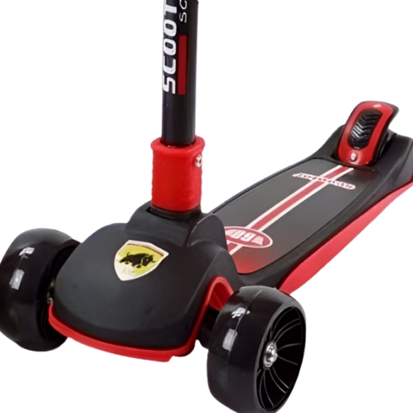 Trotinetă pentru copii cu trei roți 4Play Cool (643536) Black 5 ani, 50 kg, Din plastic cu silicon photo 2