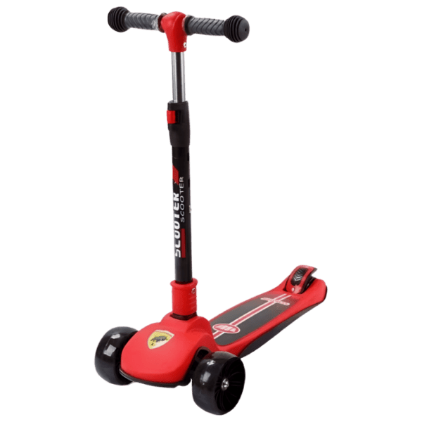 Trotinetă pentru copii cu trei roți 4Play Cool (643534) Red 5 ani, 50 kg, Din plastic cu silicon photo 1