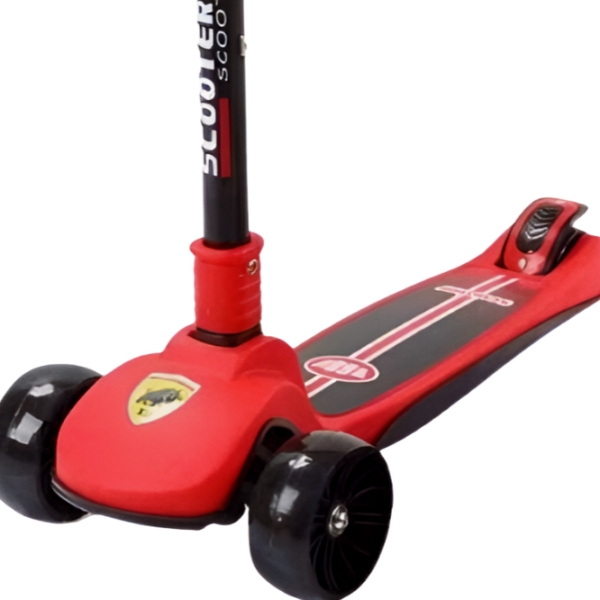 Trotinetă pentru copii cu trei roți 4Play Cool (643534) Red 5 ani, 50 kg, Din plastic cu silicon photo 3