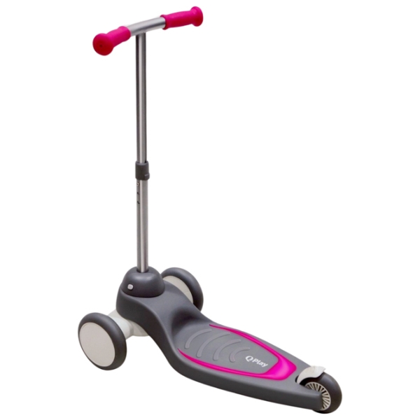 Trotinetă pentru copii cu trei roți Qplay Mika (630327) Pink 2 ani, 50 kg, Din PU photo 2