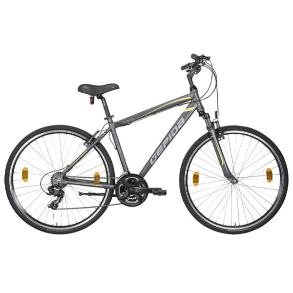 Bicicletă Gepida Alboin 200CRS 28" 22 Gray Yellow Oțel / Pentru adulți photo 1