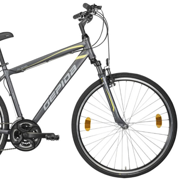 Bicicletă Gepida Alboin 200CRS 28" 22 Gray Yellow Oțel / Pentru adulți photo 3