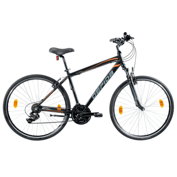 Bicicletă Gepida Alboin 200CRS 28" 19" Black Orange Oțel / Pentru adulți photo 1