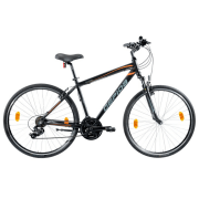 Bicicletă Gepida Alboin 200CRS 28" 19" Black Orange Oțel / Pentru adulți
