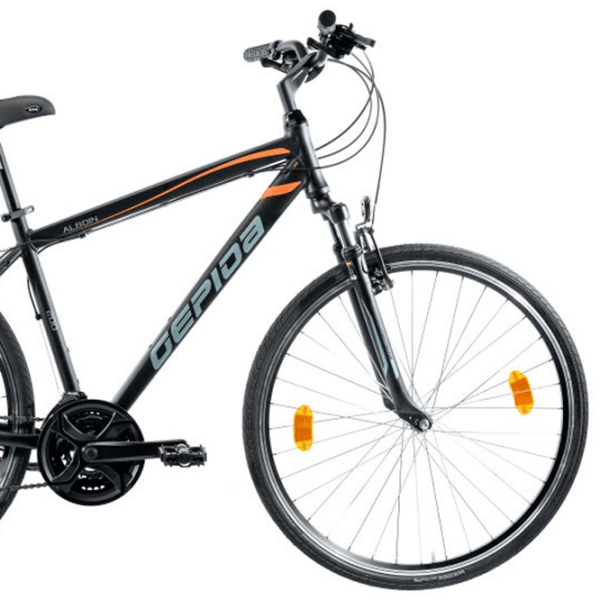 Bicicletă Gepida Alboin 200CRS 28" 19" Black Orange Oțel / Pentru adulți photo 3