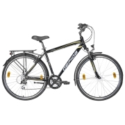 Bicicletă Gepida Alboin 200 PRO 28" 21" Black Yellow Oțel / Pentru adulți