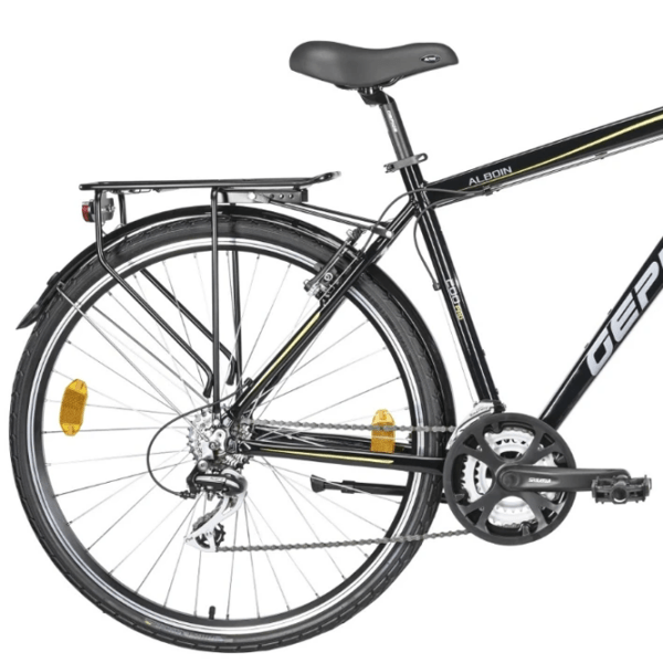 Bicicletă Gepida Alboin 200 PRO 28" 21" Black Yellow Oțel / Pentru adulți photo 2