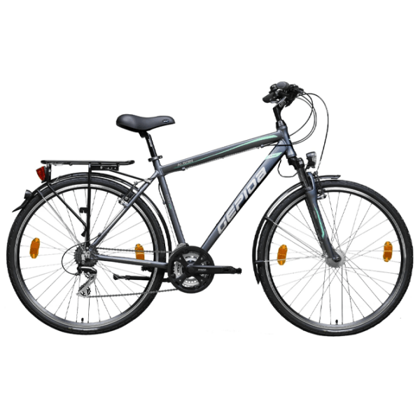 Bicicletă Gepida Alboin 200 PRO 28" 21" Gray Green Oțel / Pentru adulți photo 1