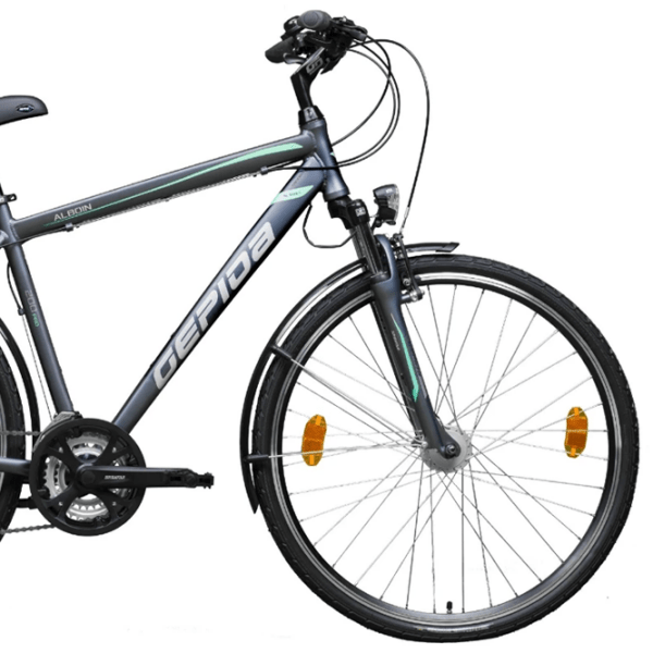 Bicicletă Gepida Alboin 200 PRO 28" 21" Gray Green Oțel / Pentru adulți photo 3