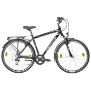 Bicicletă Gepida Alboin 200 PRO 28" 19" Black Yellow Oțel / Pentru adulți