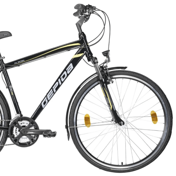 Bicicletă Gepida Alboin 200 PRO 28" 19" Black Yellow Oțel / Pentru adulți photo 3