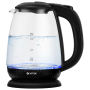 Ceainic electric Vitek VT-7074 Black 2200 W, 1.7l, Material interior: Sticlă