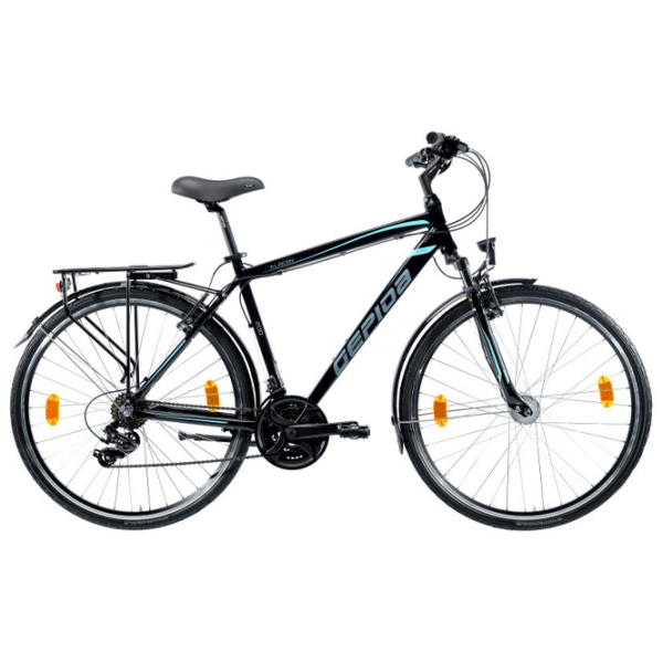 Bicicletă Gepida Alboin 200 28" 21" Black Green Oțel / Pentru adulți photo 1