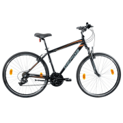 Bicicletă Gepida Alboin 200CRS 28" 21" Black Orange Oțel / Pentru adulți