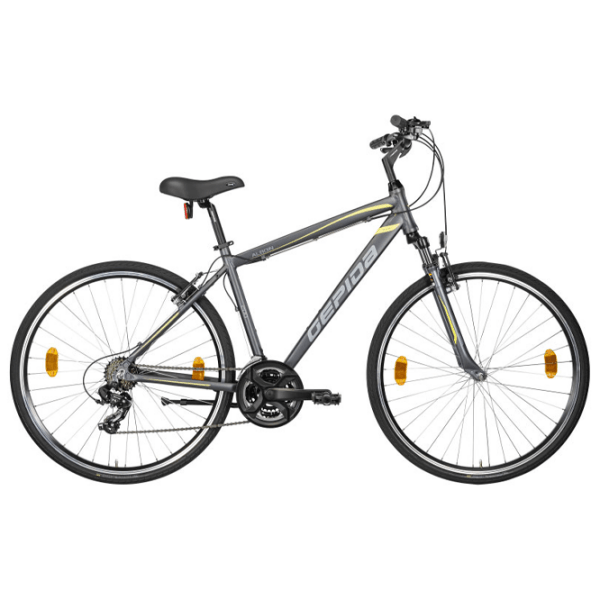 Bicicletă Gepida Alboin 200CRS 28" 19" Gray Yellow Oțel / Pentru adulți photo 1