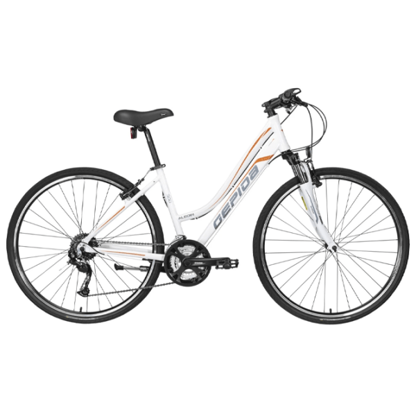 Bicicletă Gepida Alboin 300CRS 28" 19" White Orange Oțel / Pentru adulți photo 1