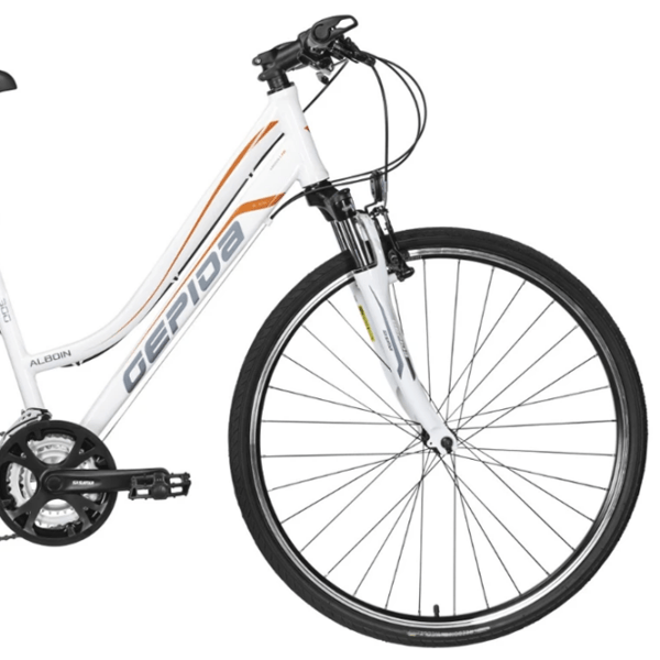 Bicicletă Gepida Alboin 300CRS 28" 19" White Orange Oțel / Pentru adulți photo 3