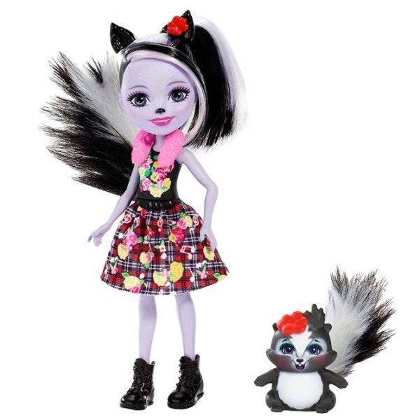 Păpușă Enchantimals Sage Skunk model FXM72  4+ photo 1