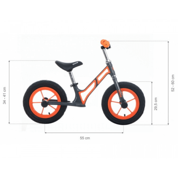 Bicicletă fără pedale Kikka Boo Leo 11" 13" Black Orange Metal / Pentru copii photo 5