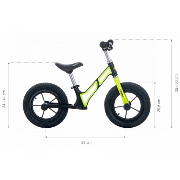 Bicicletă fără pedale Kikka Boo Leo 11" 13" Black Green Metal / Pentru copii photo 5