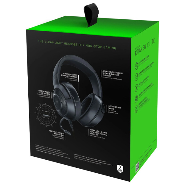 Căști Razer Kraken X Lite Black Cu fir/ Gaming/ Over the ear photo 7