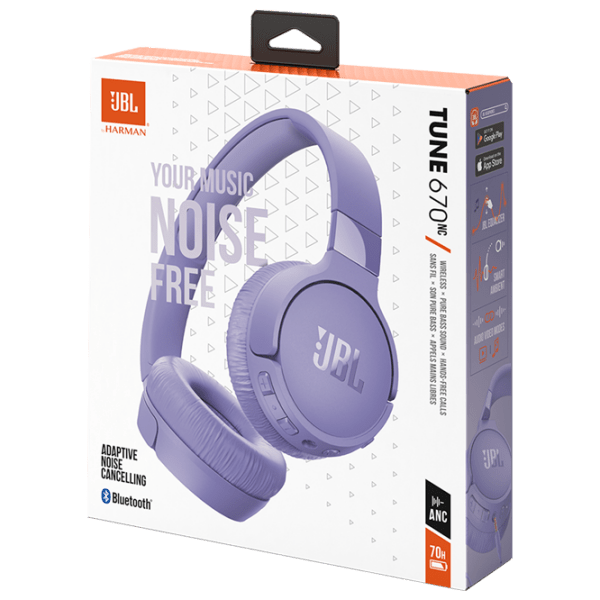 Căști JBL Tune 670 Purple Fără fir + Cu fir / Personal / On the ear photo 10