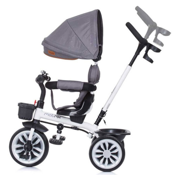 Трицикл Chipolino Matrix 360 Серый Металл/ Детский photo 2