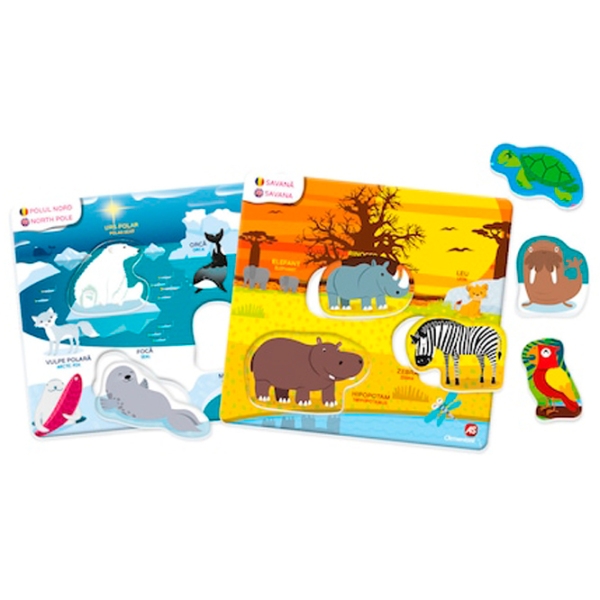 Настольная игра Clementoni Animalutele & Habitatele Lor Развитие, 3+ photo 2