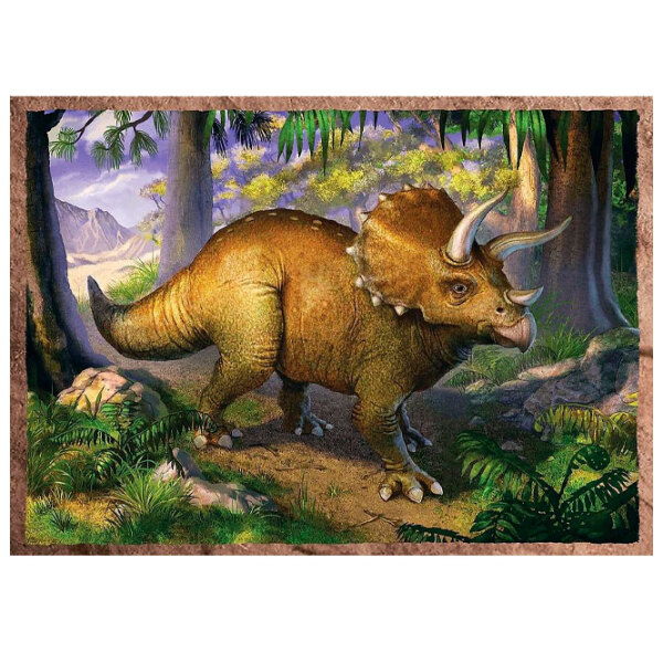 Puzzle 2D Trefl 4in1 Interesting Dinosaurs (34383) Numărul de piese: 207, V&acirc;rsta recomandată: 4+ photo 5