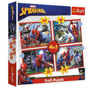 Puzzle 2D Trefl 4in1 The Heroic Spiderman (34384) Numărul de piese: 207, V&acirc;rsta recomandată: 4+