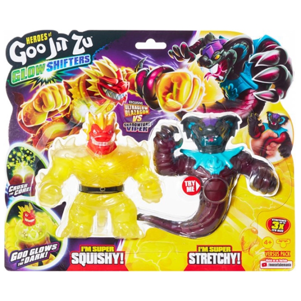 Figurine Goojitzu Glow Shifters Ultraglow Blazagon VS Shadowfang Viper 4+ / Black photo 1