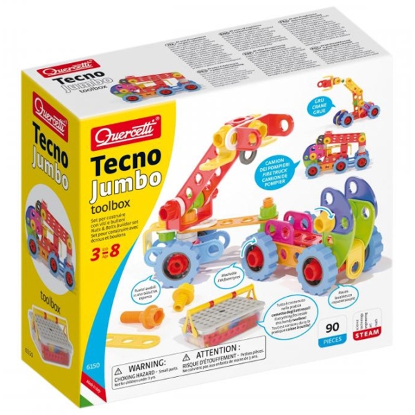 Constructor Quercetti Jumbo Toolbox Multicolor Numărul de piese 90, 3+ photo 1