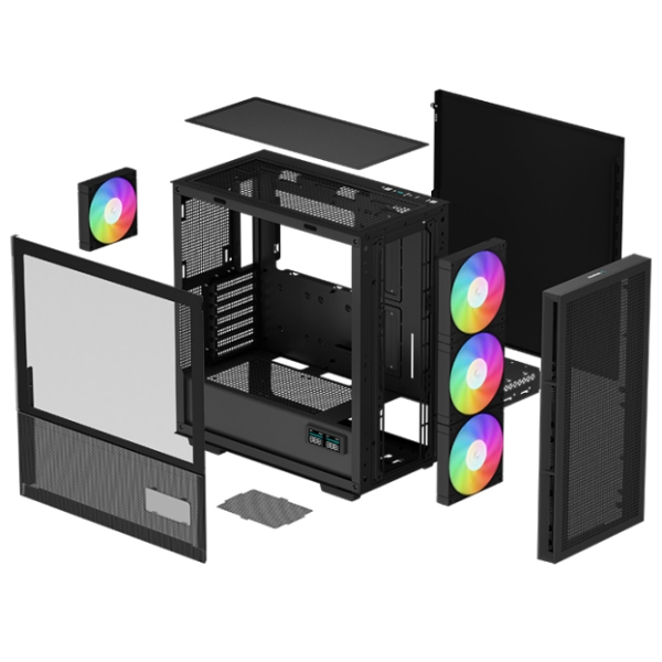 Carcasă Deepcool CH560 MESH DIGITAL Black micro ATX photo 10