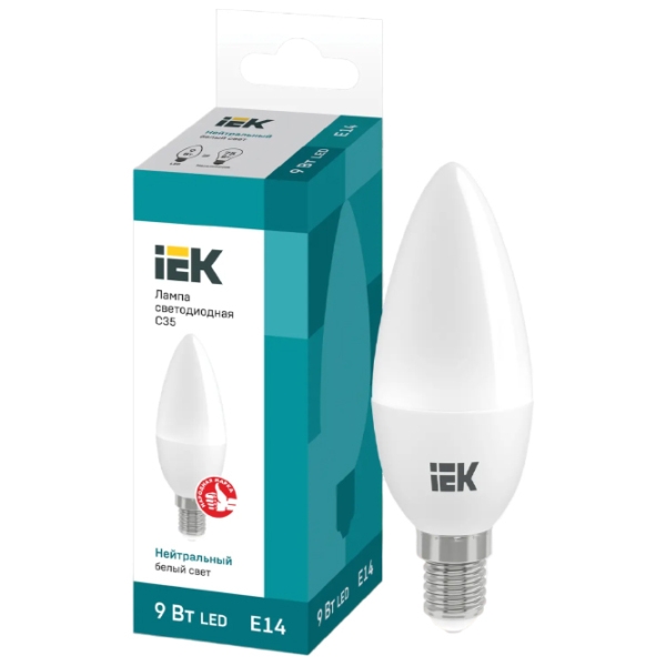 Bec LED IEK C35 LLE-C35-9-230-40-E14 E14 | 9 W | White photo 3