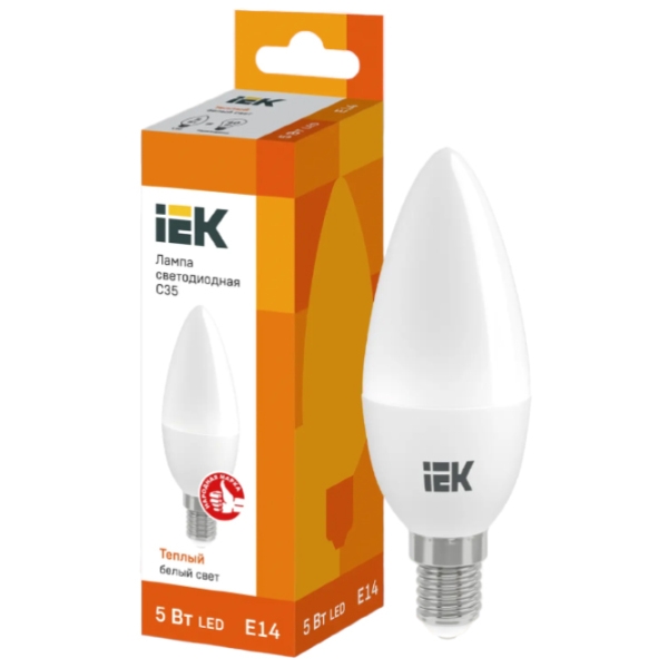 Bec LED IEK C35 LLE-C35-5-230-30-E14 E14 | 5 W | Yellow photo 3