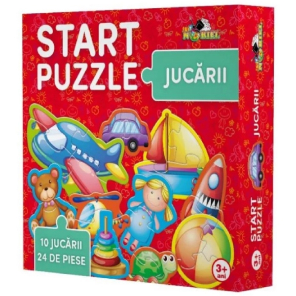 Пазл 2D Noriel Start Puzzle 4in1 – Jucarii (NOR5342) Количество деталей: 24, Рекомендуемый возраст: 3+ photo 2