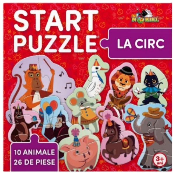 Пазл 2D Noriel Start Puzzle 4in1 – La circ (NOR5359) Количество деталей: 26, Рекомендуемый возраст: 3+ photo 2